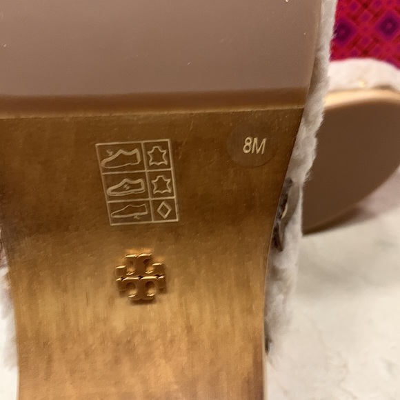 TORY BURCH JESSA SHEARLING CLOG COLOR BUTTERMILK AND ROYAL TAN MADE IN BRAZIL 8 - Picture 14 of 15